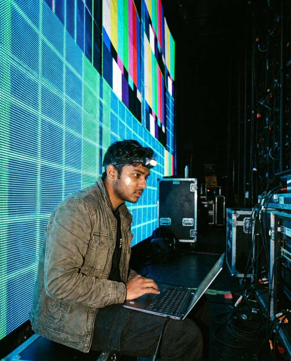 led wall · backstage